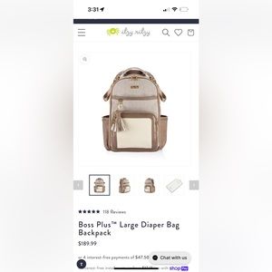 Itzy Ritzy Boss Plus diaper bag backpack